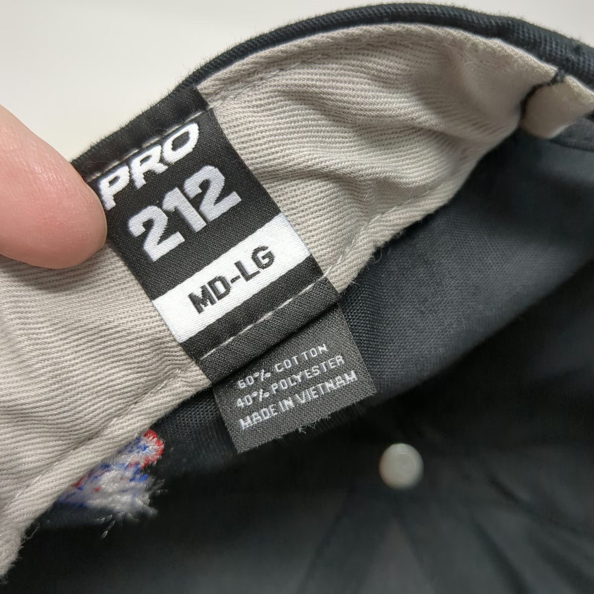 Richardson Snapback Hat Black L Fins & Pins Fish Hook Embroidery Logo Gray Under