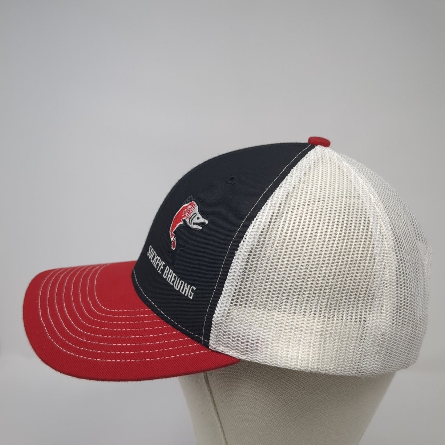 Sockeye Brewing Trucker Hat Multicolor One Size Adjustable Mesh Back Richardson