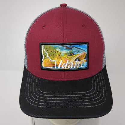 Idaho Snapback Trucker Hat Multi One Size Adjustable Embroidered Mesh Back