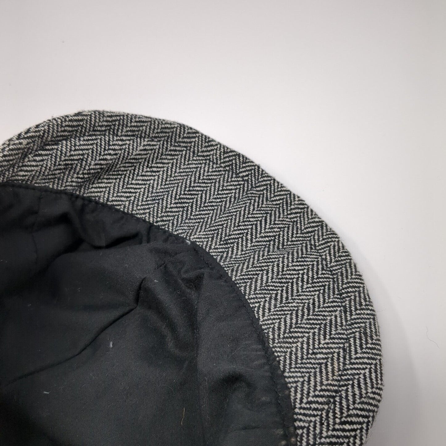 Unbranded Fitted Newsboy Cap Hat Multi One Size Herringbone Buttons
