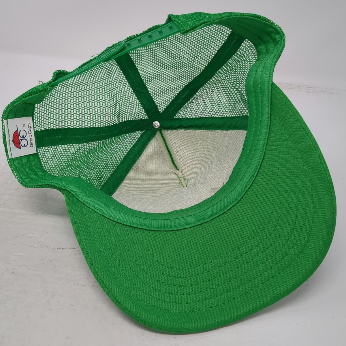 Direct Caps Trucker Hat Green One Size Snapback Mesh Tequila Seltzer Happy Hour
