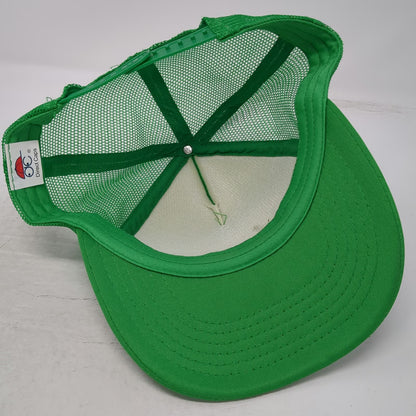 Direct Caps Trucker Hat Green One Size Snapback Mesh Tequila Seltzer Happy Hour
