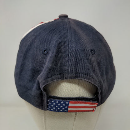 American Flag Strapback Hat Blue One Size Old Glory Patriotic Falcon