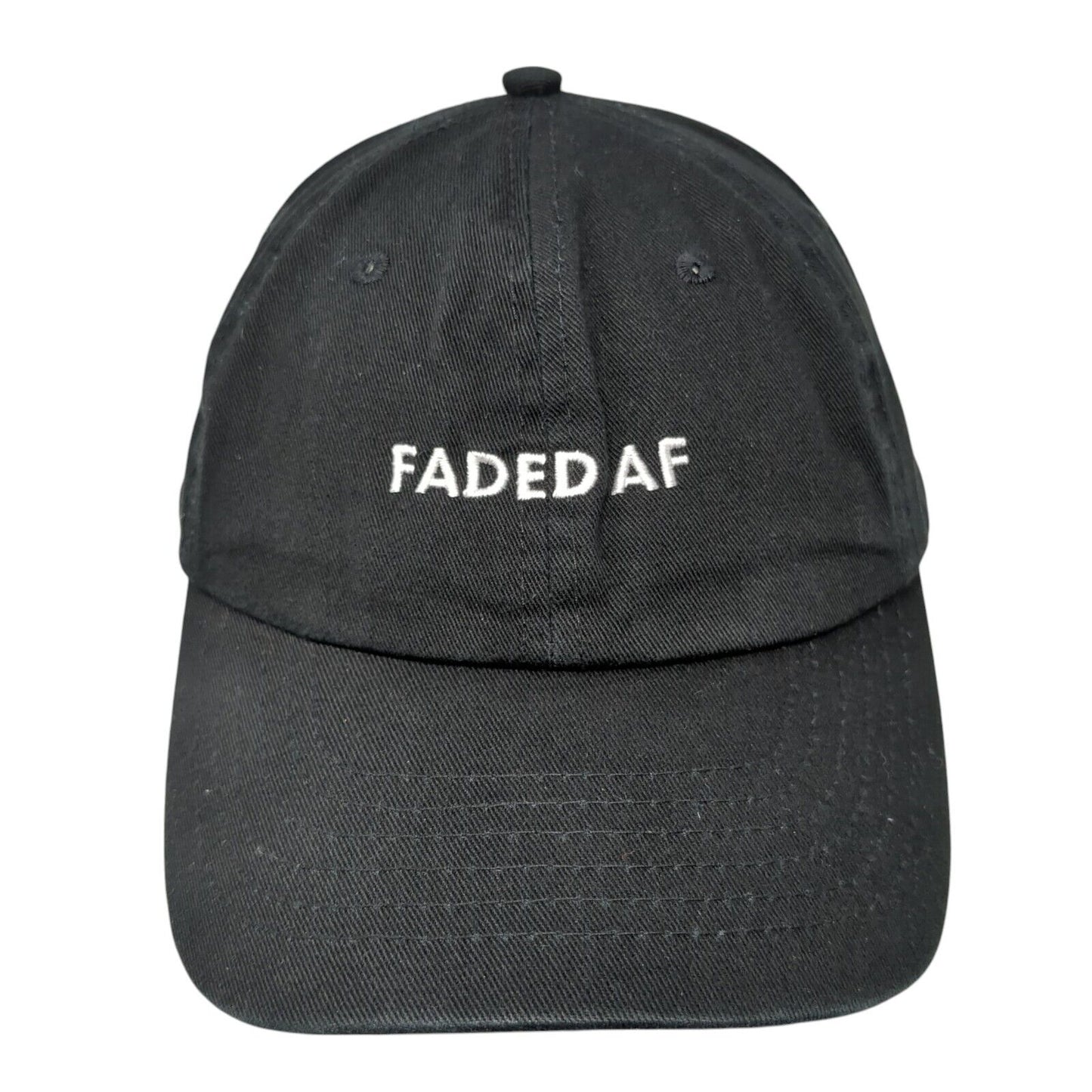 Faded AF Slideback Hat Black One Size Adjustable Embroidered 6 Panel