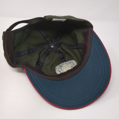 Second Skin Ellicottville Ski New York Cotton Cap Green Red OS Hat Union Made