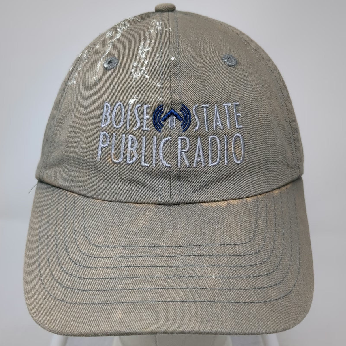Boise State Public Radio Baseball Cap Gray One Size Slideback Cotton Logo Hat