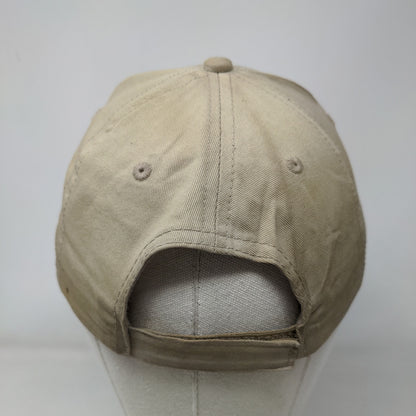 Corvette Strapback Hat Tan OSFM Embroidered Adjustable Vent Holes Distressed