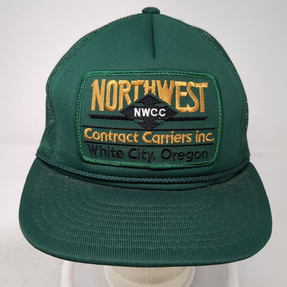 Hanes Trucker Hat Green One Size Northwest Contract Carriers NWCC Snapback Mesh