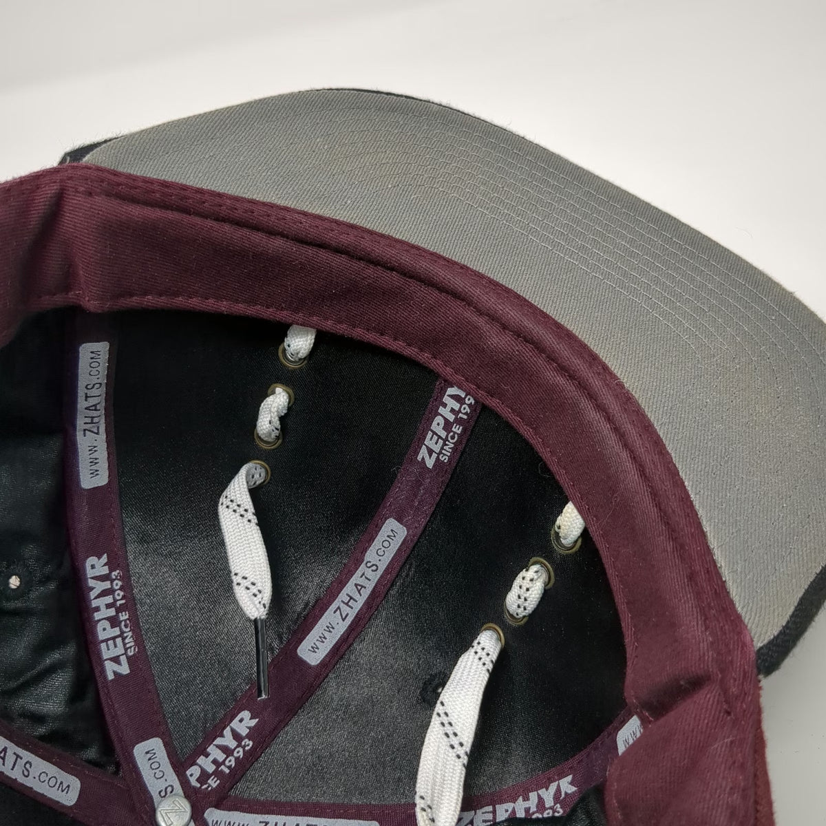 Zephyr Snapback Hat Red One Size Harvard University Lacer Hockey Laces Flat Brim