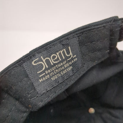 Sherry Baseball Cap Black One Size Jersey Shore NJ Embroidered Strapback Hat