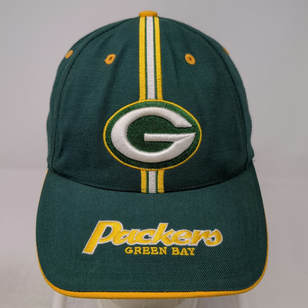 Green Bay Packers NFL Twins Enterprise Green One Size Stripe Strapback Cap Hat