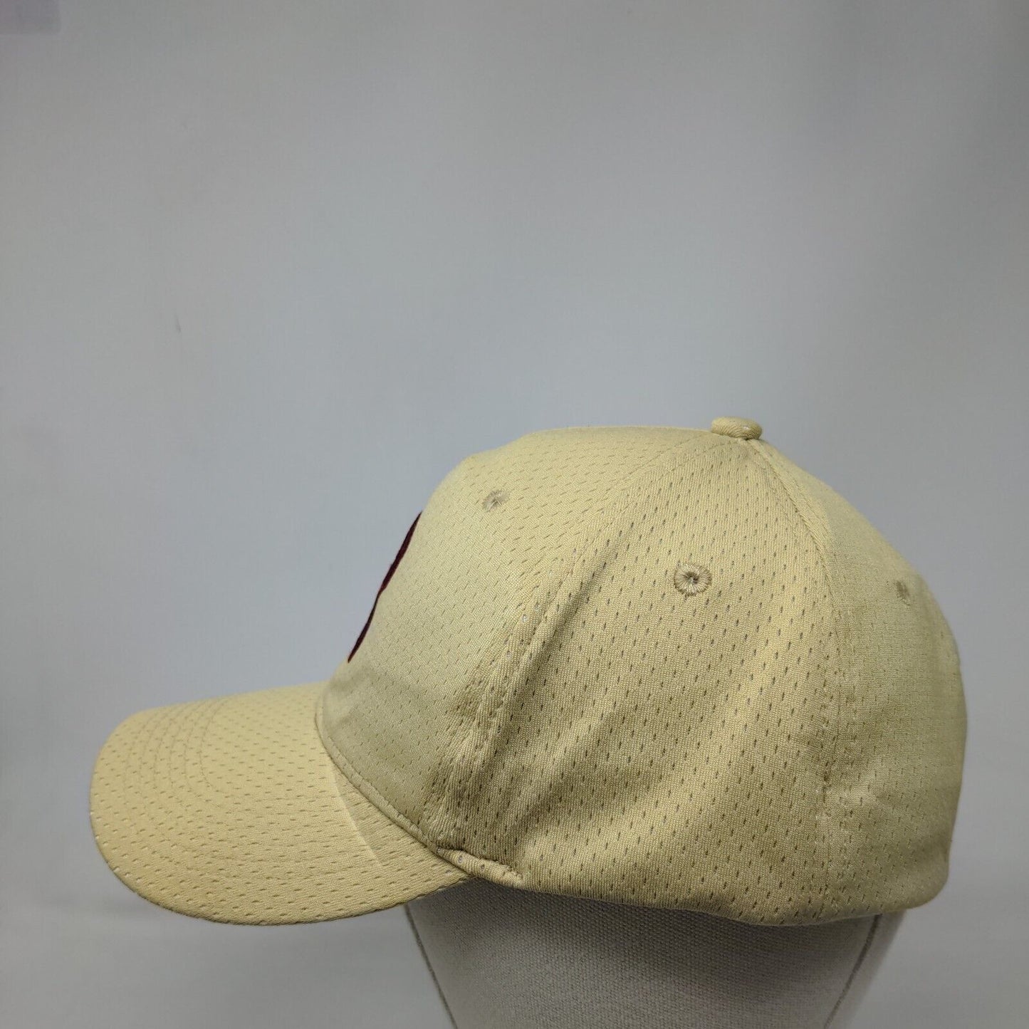 Letter R Fitted Hat Yellowish-Tan AL/XL 6 Panel Augusta Sportswear