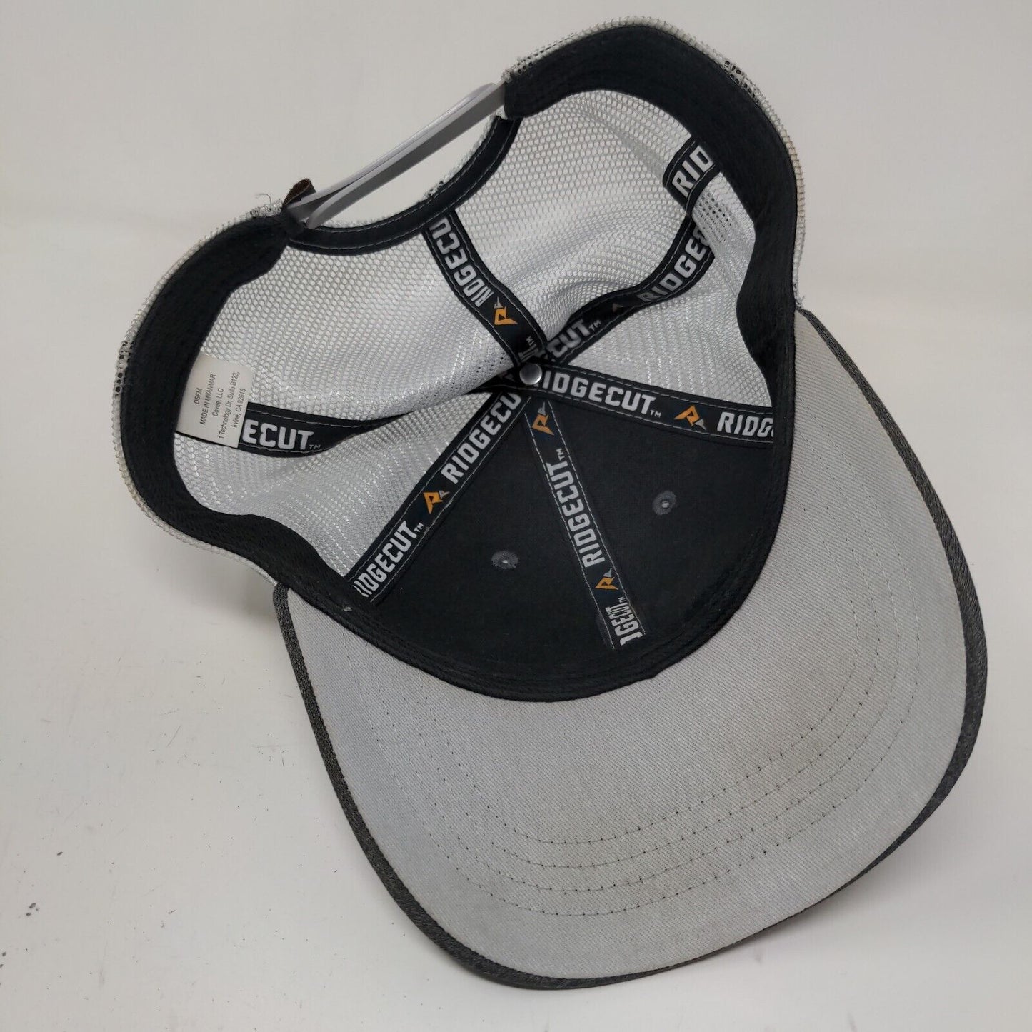 Ridgecut Men's Snapback Mesh Back Hat Gray OSFM 3D Logo Adjustable