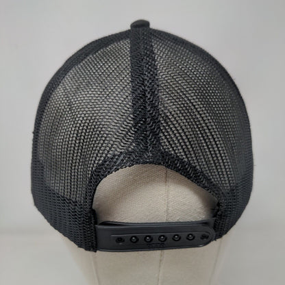 Otto Snapback Trucker Hat Black One Size Adjustable Mesh Back 6 Panel Blank