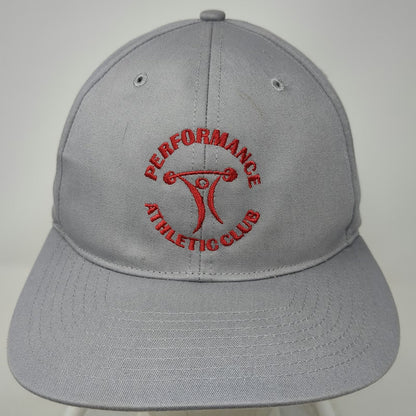 Richardson Snapback Gray L Performance Athletic Club Embroidery Flat Brim Hat