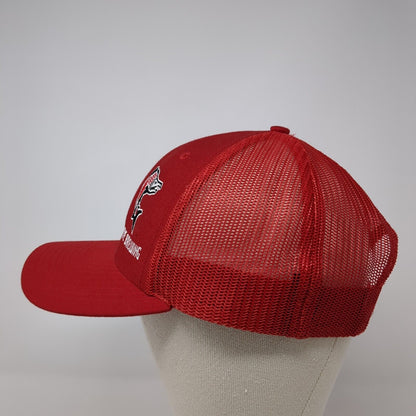 Sockeye Brewing Snapback Trucker Hat Red OS Adjustable Mesh Back Richardson