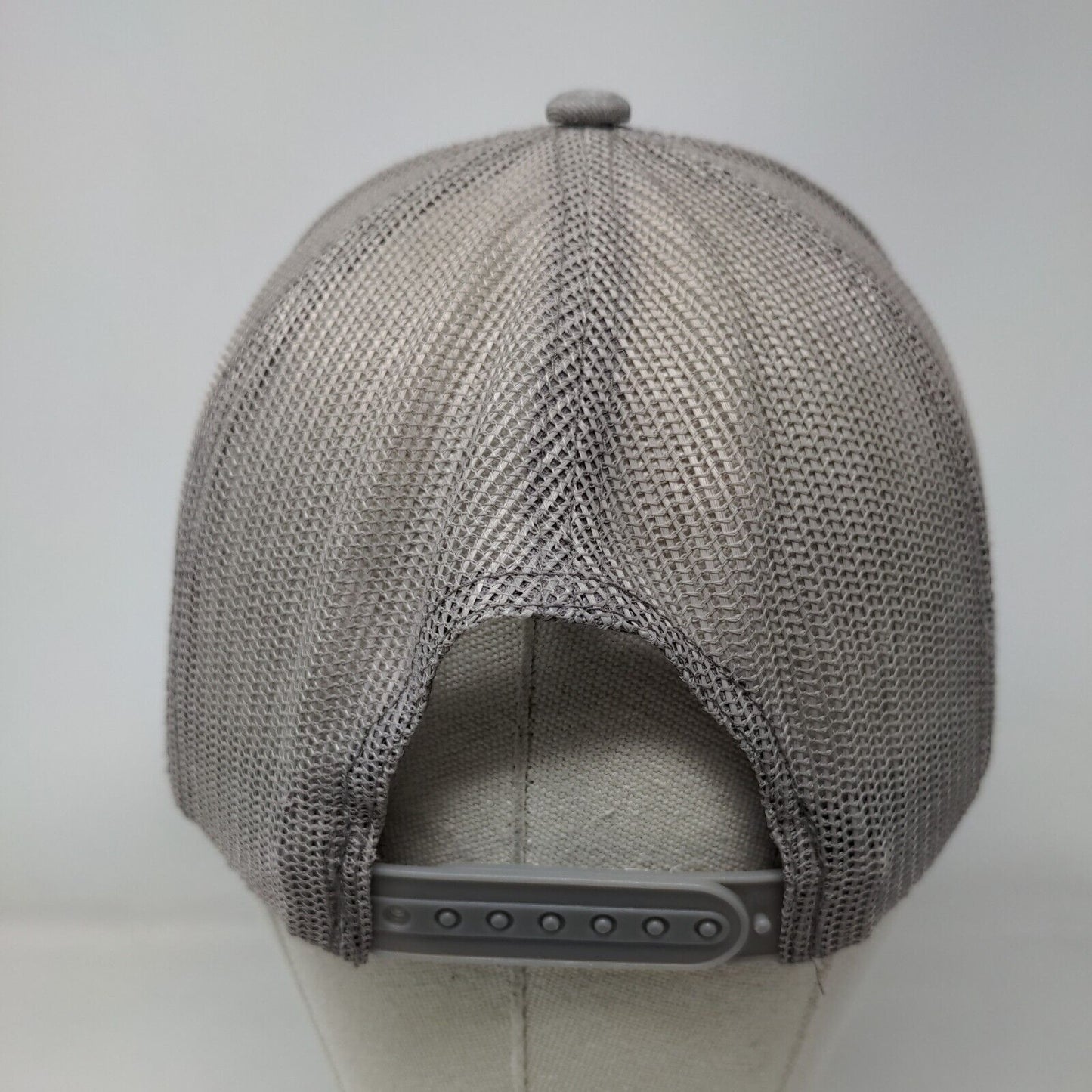 Bass Pro Shops Snapback Trucker Hat Gray OSFM Adjustable Mesh Back Gone Fishing