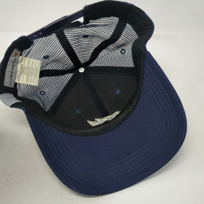 Carhartt Trucker Hat Blue One Size Mesh Snapback MC Logo Adjustable Workwear