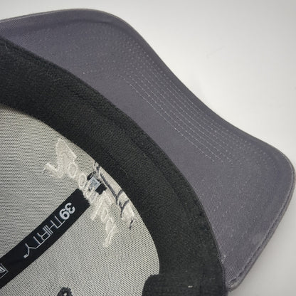 ZoomLock Fitted Hat Gray Large Embroidered 6 Panel New Era 39Thirty