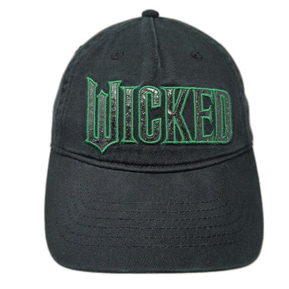 Universal Wicked 5 Panel Black One Size Glitter Logo Slideback Hat Broadway
