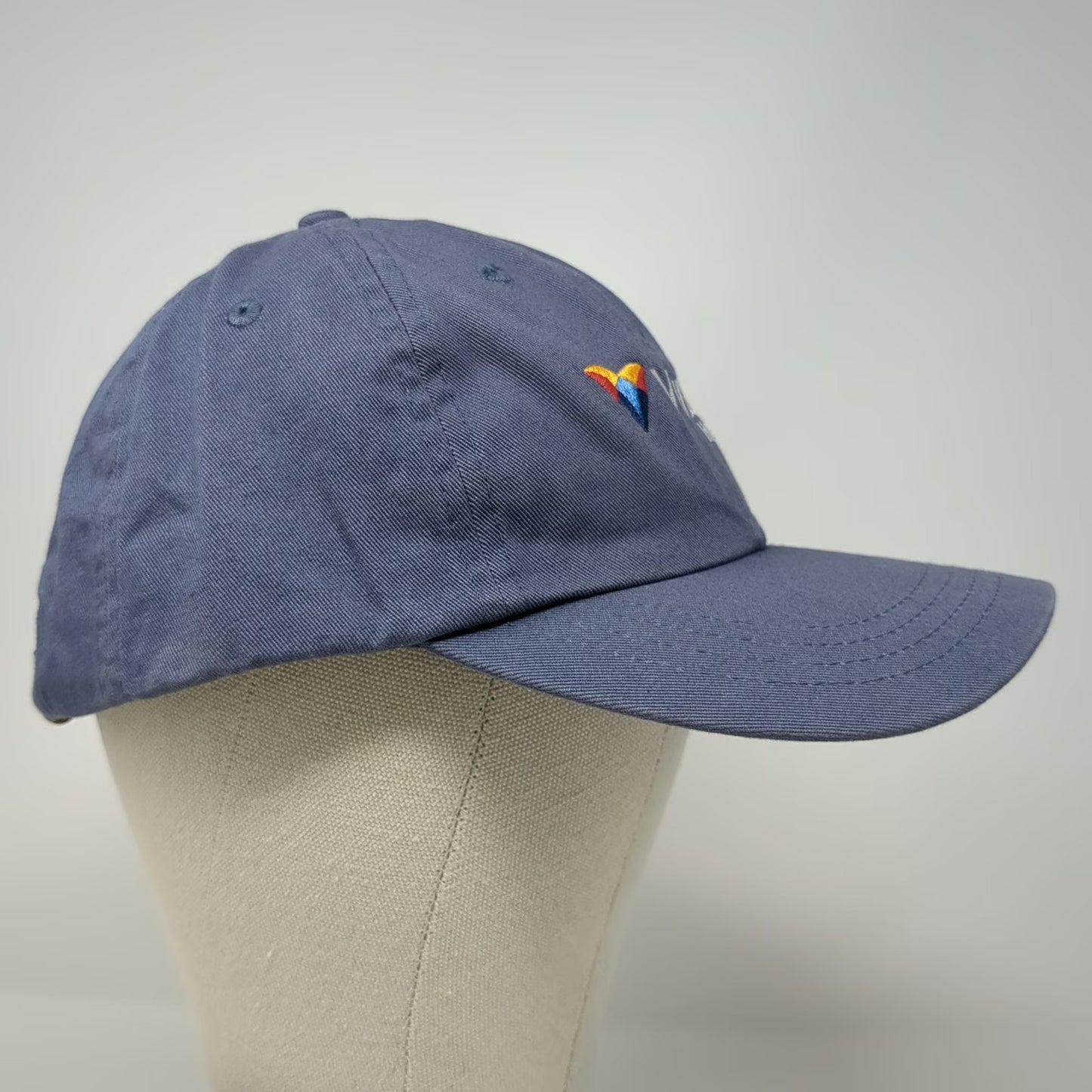 Paramount Baseball Cap Blue One Size Slideback Virtua Health Logo Cotton Hat