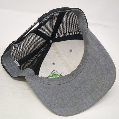 Richardson Trucker Hat Gray Black One Size Amalgamated Sugar Snapback Mesh Back