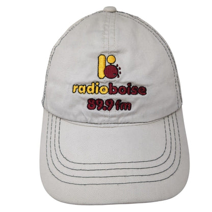 Radio Boise 89.9 FM Strapback Trucker Hat Tan OS Adjustable Mesh Back Bretmor