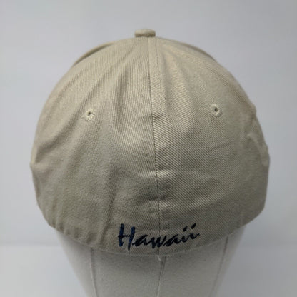 Hang Loose Fitted Hat Tan OSFA Embroidered Hawaii 6 Panel Surfware