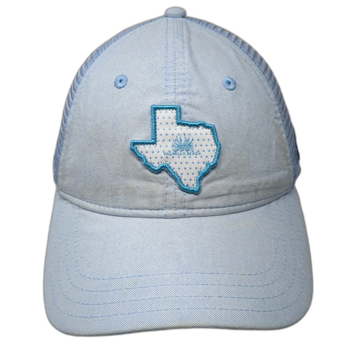 Palmilla Beach Trucker Hat Blue OSFM Port Aransas TX Mesh Snapback Texas Patch