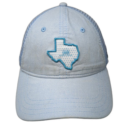 Palmilla Beach Trucker Hat Blue OSFM Port Aransas TX Mesh Snapback Texas Patch