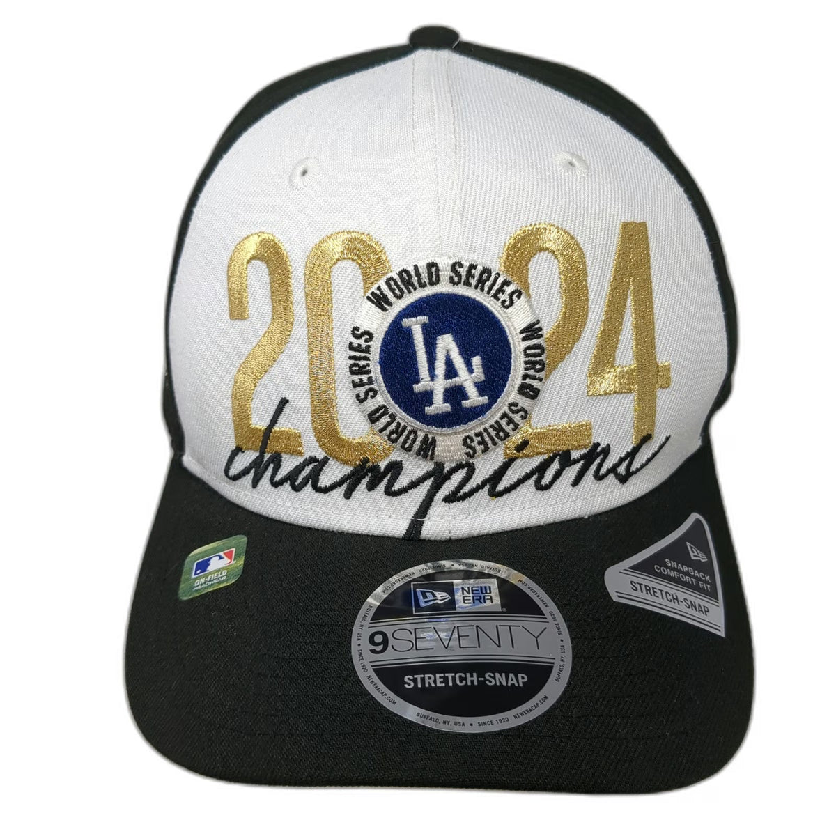 New Era MLB LA Dodgers 2024 World Series Champions Black Snapback Hat One Size