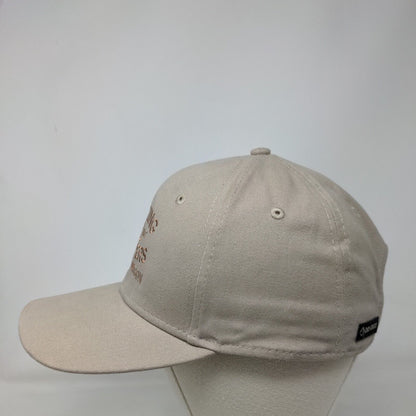 Rocking R Campers LLC Strapback Hat Tan One Size Dri-Duck Embroidered