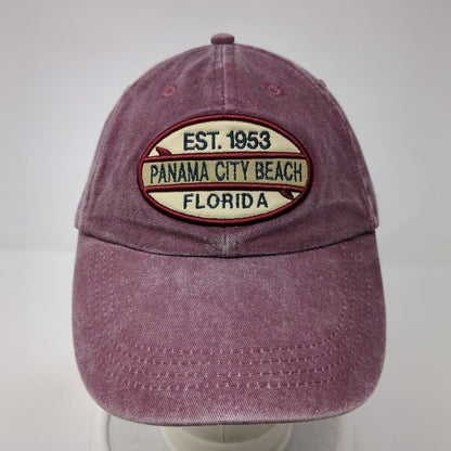 Panama City Beach Florida Slideback Hat Red One Size Adjustable DK Caps