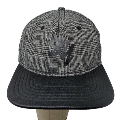 Unbranded Men's Snapback Hat Gray Black Graphic Logo SYL Adjustable