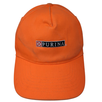 Purina Snapback Hat Orange One Size Adjustable Embroidered Head Start