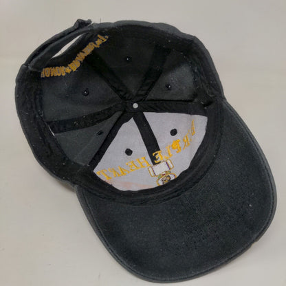 Purple Heart Combat Veteran Merit Honor & Bravery Strapback Hat Gray One Size