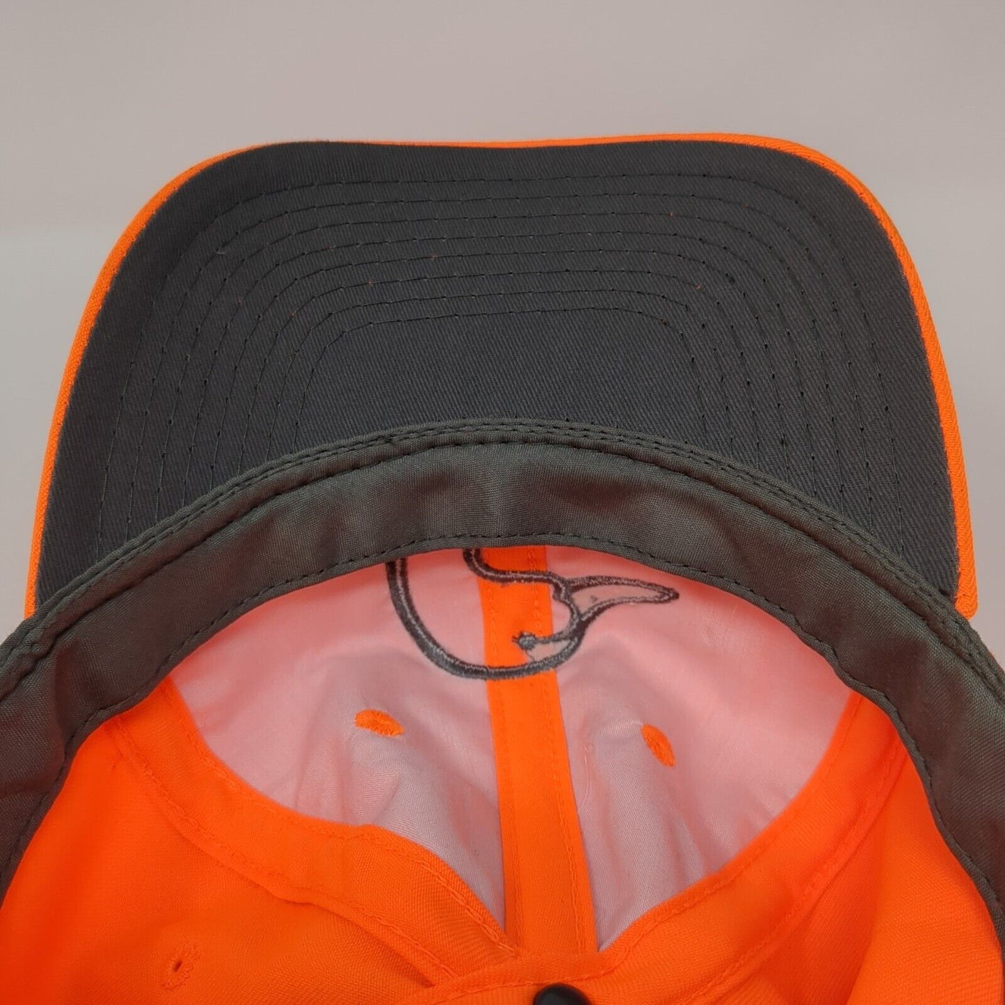 Ducks Unlimited Strapback Hat Orange One Size Adjustable Embroidered Outdoor Cap