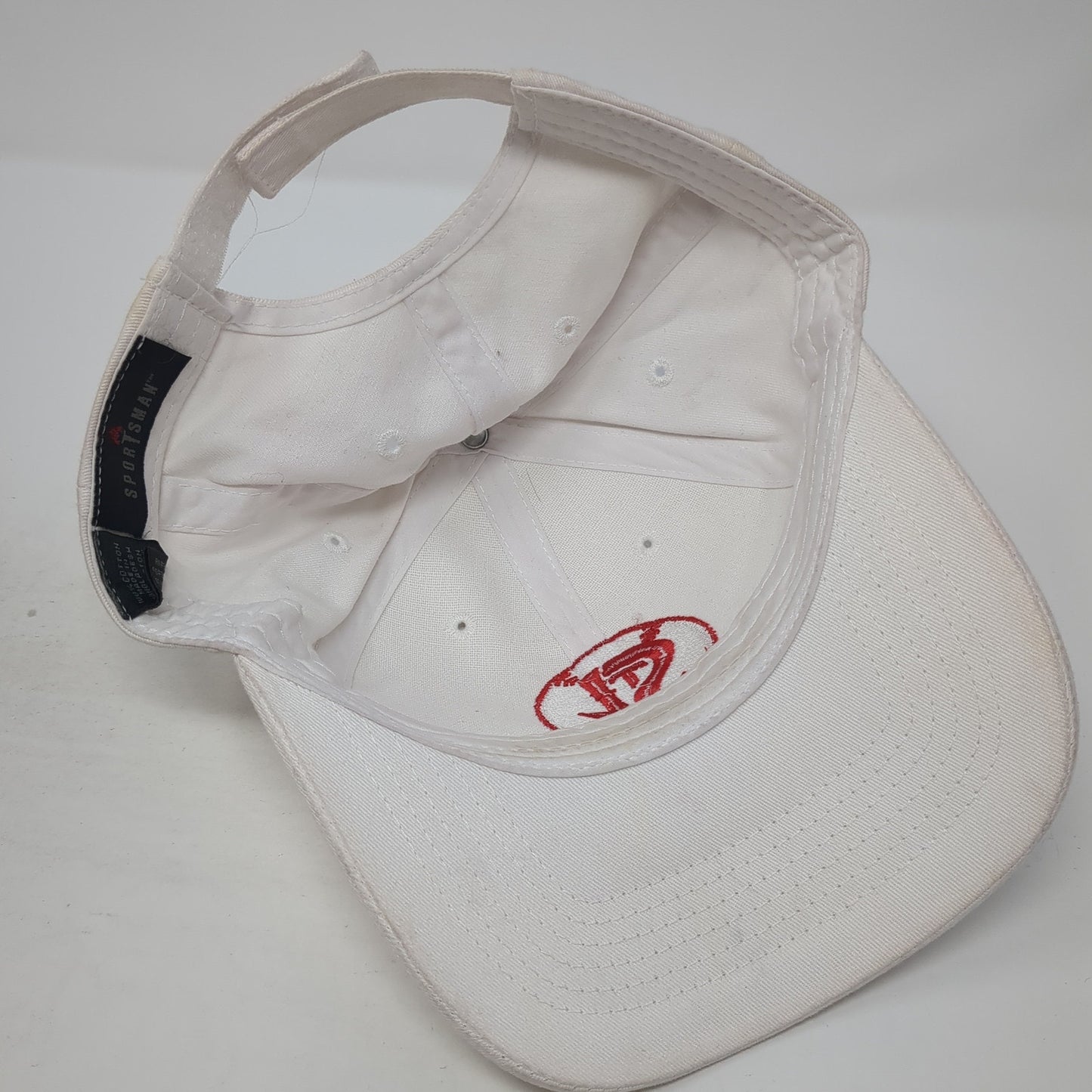 STL Strapback Hat White One Size Adjustable Embroidered Sportsman