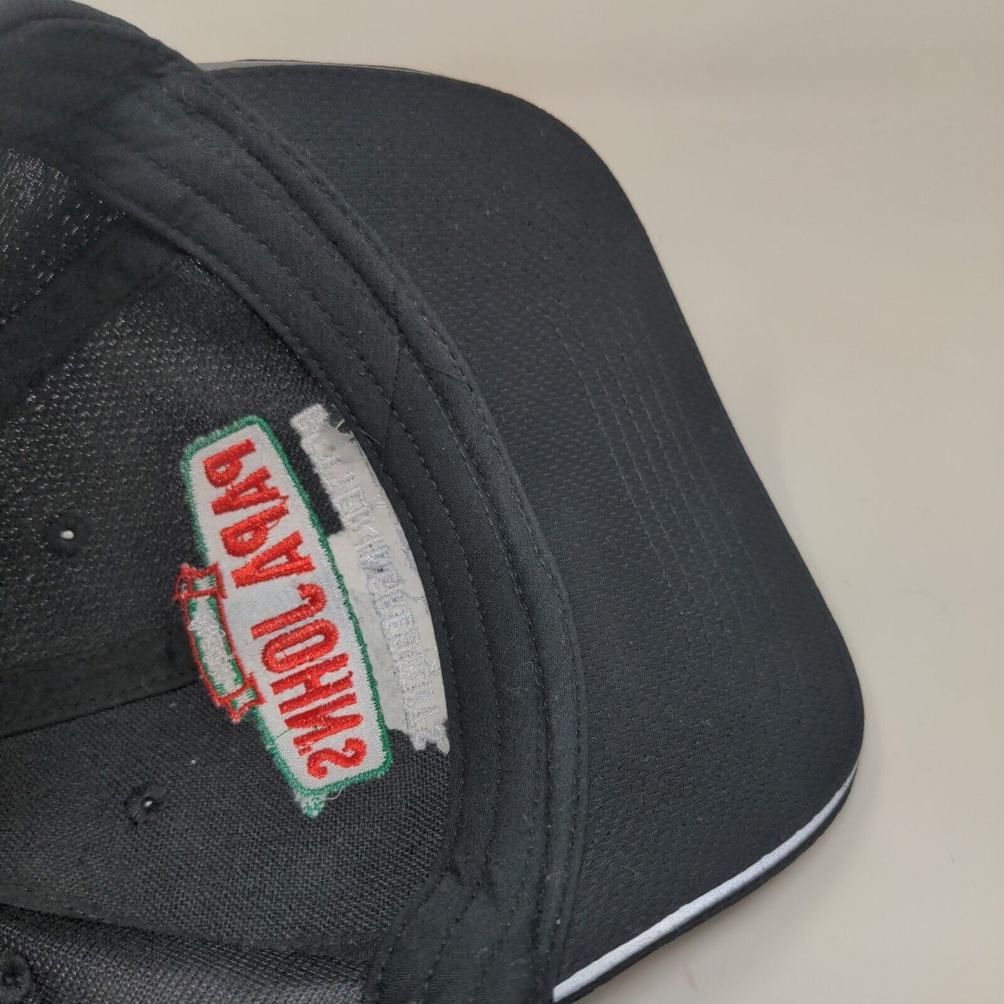 Papa John's Men's Strapback Hat Black Adjustable Embroidered Logo Employee