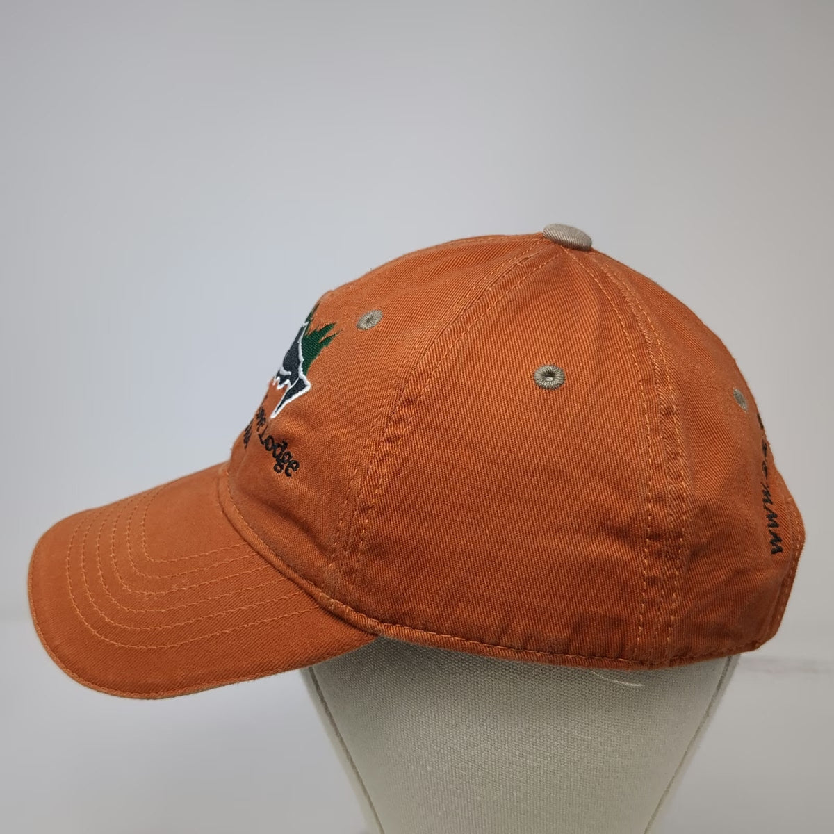 Drift Creek Baseball Cap Orange One Size Sportsmans Cove Lodge Alaska Salmon Hat