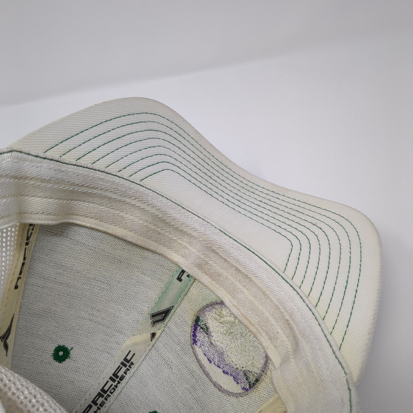 Foothills Fitted Mesh Back Trucker Hat Green 6 7/8-7 3/8 Embroidered