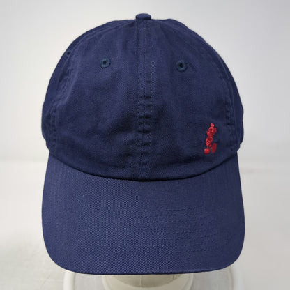 Disney Mickey Mouse Baseball Cap Blue OS Disneyland Slideback Buckle Hat Vintage