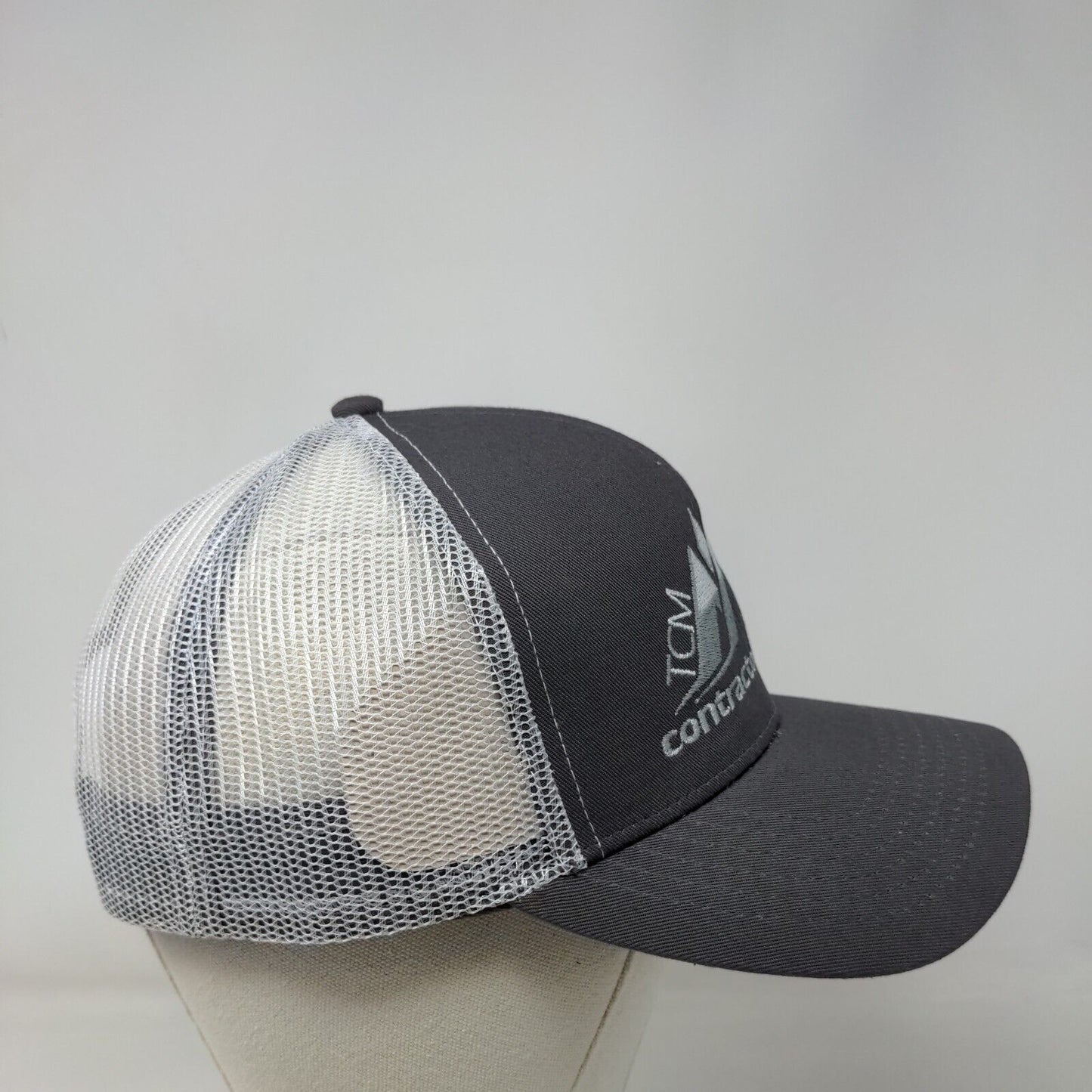 TCM Contractor's Edge Snapback Trucker Hat Gray OSFM Mesh Back Outdoor Cap