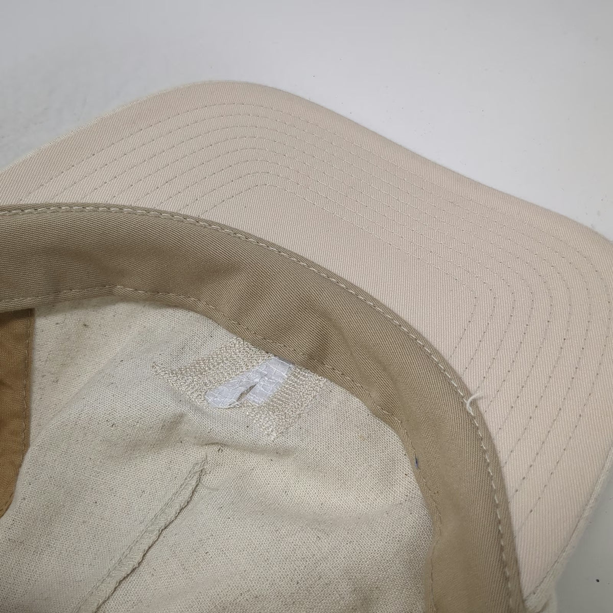 Vuori 5 Panel Beige One Size Hemp Blend Tonal Logo Snapback Hat Curved Brim