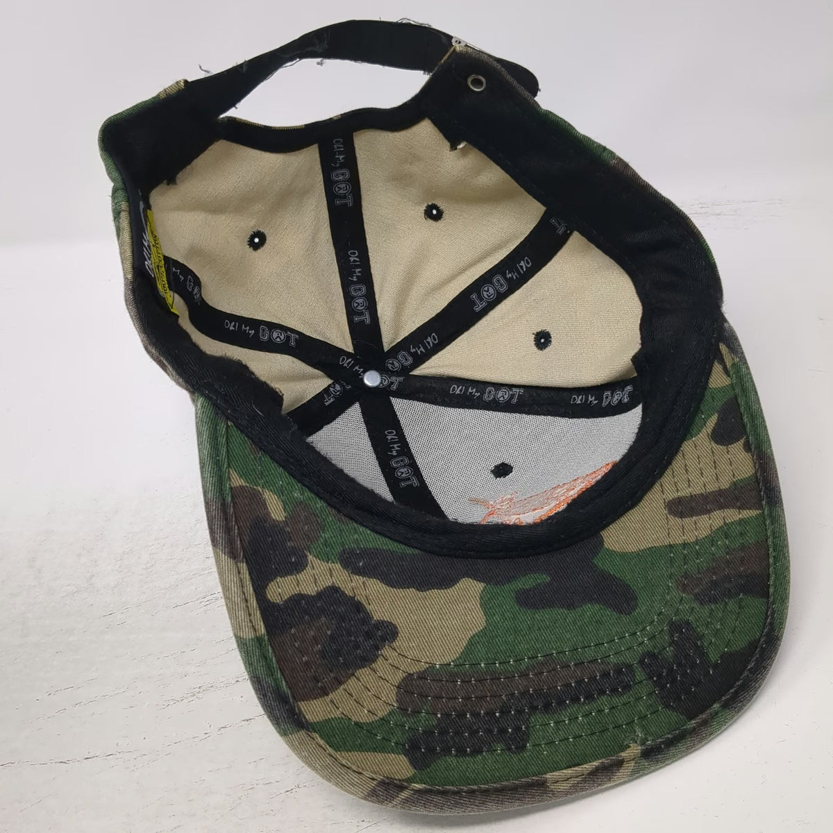 Oh! My GOT Baseball Cap Green Camo One Size SIBBZ Bird Slideback Cotton Hat