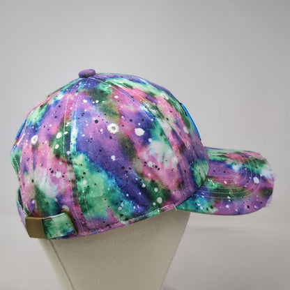 House of Commons Purple Peace Sign Distressed Tie Dye Baseball Cap One Size