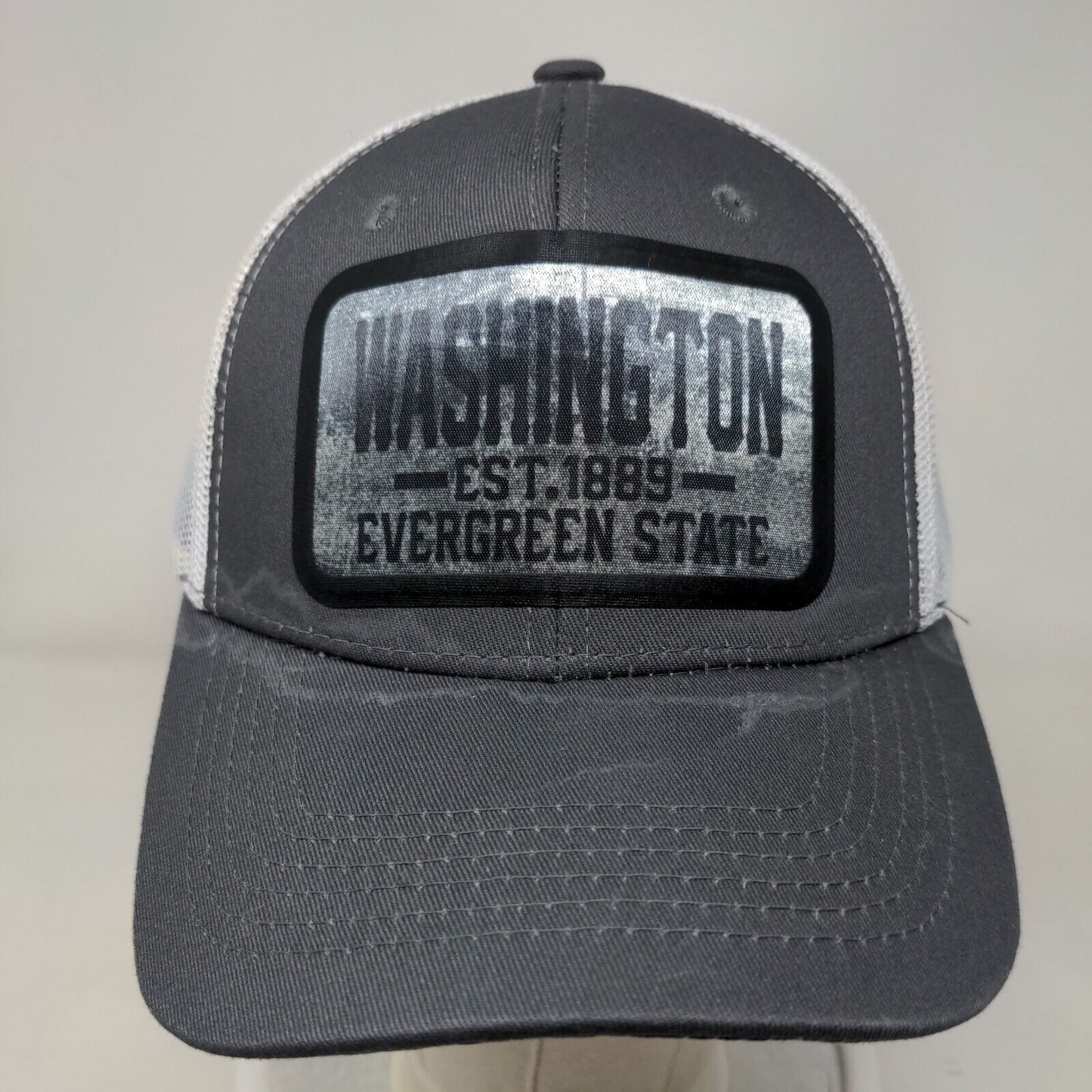 Washington Evergreen State Snapback Mesh Back Trucker Hat Gray One Size