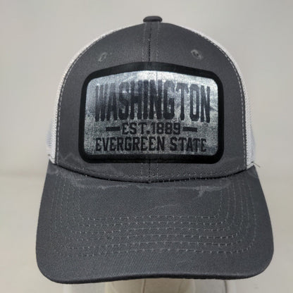 Washington Evergreen State Snapback Mesh Back Trucker Hat Gray One Size