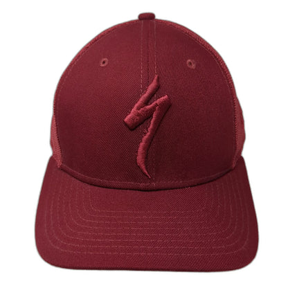 New Era Trucker Hat Red One Size Specialized Logo Mesh Back Snapback Cycling
