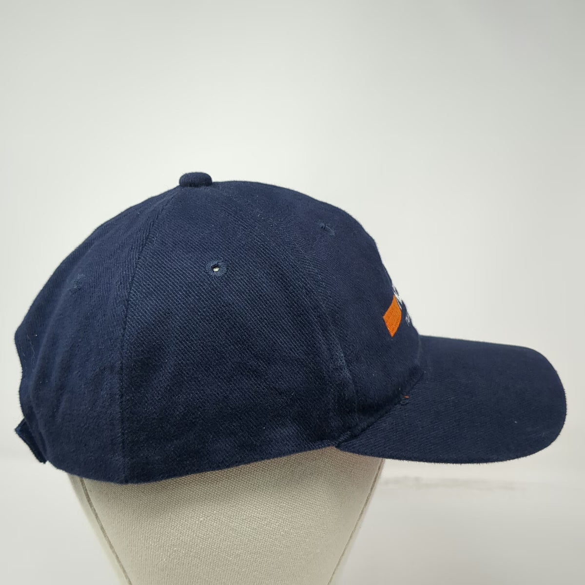 Blue Baseball Cap One Size Nunhems Embroidered Logo Strapback Cotton Orange Hat